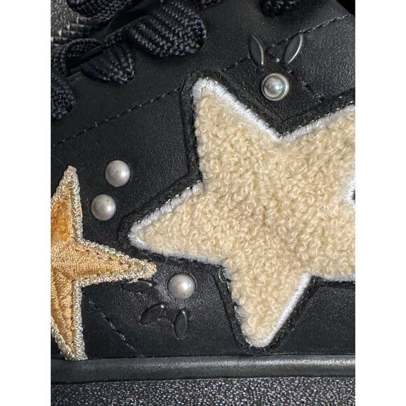 Coach c101 sherpa stars leather sneakers 9 womens - Picture 8 of 12